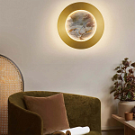 Бра в форме диска цвета латунь Brass Borders варинант исполнения - 4 | Loft Concept в Липецке