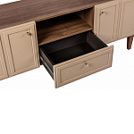 ТВ-тумба бежевая из массива бука с 2-мя дверками и ящиком Wenge Light варинант исполнения - 4 | Loft Concept в Липецке