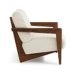 Кресло с обивкой из белого букле Armchair White Boucle варинант исполнения - 1 | Loft Concept в Липецке