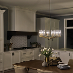 Люстра с 6-ю прозрачными цилиндрическими плафонами Kichler варинант исполнения - 8 | Loft Concept в Липецке