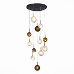 Люстра светодиодная с сферическими стеклянными плафонами Splatter варинант исполнения - 5 | Loft Concept в Липецке