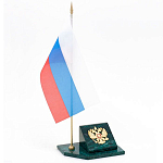 Флагшток с гербом России из натурального камня змеевик Stone Flagpole варинант исполнения - 2 | Loft Concept в Липецке