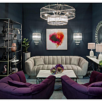 Диван трехместный велюровый серый Island of Comfort варинант исполнения - 5 | Loft Concept в Липецке