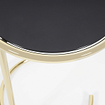 Приставной столик на золотистом основании с черной столешницей Noir варинант исполнения - 2 | Loft Concept в Липецке