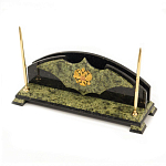 Настольный письменный набор из змеевика с гербом РФ Successful Leader варинант исполнения - 2 | Loft Concept в Липецке