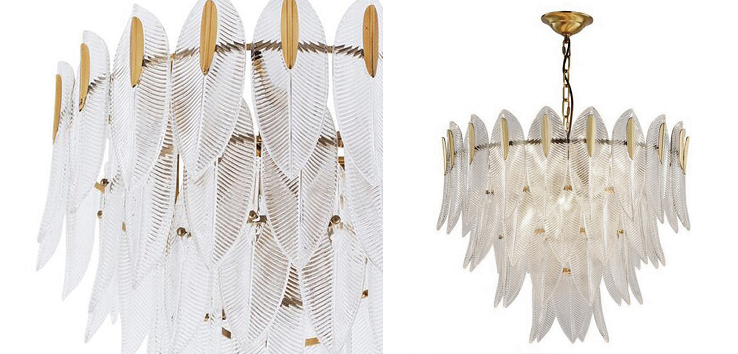 Люстра Textured Glass Petals Chandelier Люстра Textured Glass Petals Chandelier - Loft-Concept в Липецке