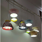 Подвесные светильники в виде чаши с цветочным блюдцем Flower Reversal варинант исполнения - 6 | Loft Concept в Липецке