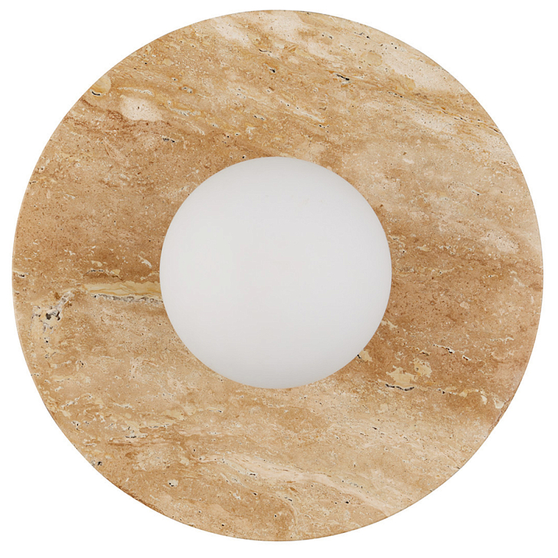 Бра в виде диска с плафоном из матового белого стекла Marble Glow Коричневый Белое матовое стекло Бра в виде диска с плафоном из матового белого стекла Marble Glow Коричневый Белое матовое стекло в Липецке | Loft Concept