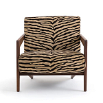 Кресло с обивкой из шенилла с тигровым принтом Tiger Chair варинант исполнения - 1 | Loft Concept в Липецке