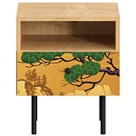 Прикроватная тумба с изображением на ящике Elise Nightstand варинант исполнения - 5 | Loft Concept в Липецке