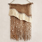 Дизайнерское Панно Дюна Макраме из нитей и бусин Wall Panel Dune варинант исполнения - 2 | Loft Concept в Липецке