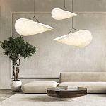 Подвесной светильник с белым тканевым плафоном в форме облака Crystal Cloud Junction варинант исполнения - 8 | Loft Concept в Липецке