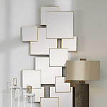 Золотое зеркальное панно из зеркальных квадратов Overlapping варинант исполнения - 3 | Loft Concept в Липецке