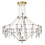 Люстра подвесная из металла с прозрачными подвесками из хрусталя Quasar 93 варинант исполнения - 2 | Loft Concept в Липецке