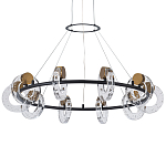 Кольцевая люстра с круглыми стеклянными плафонами в виде колец Olympe Glass Chandelier варинант исполнения - 1 | Loft Concept в Липецке