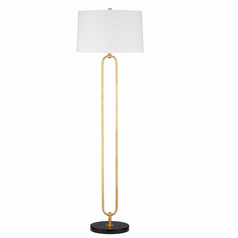 Торшер на овальном каркасе Lamp Paperclip Золотой Черный Мрамор Nero Слоновая кость Торшер на овальном каркасе Lamp Paperclip Золотой Черный Мрамор Nero Слоновая кость в Липецке | Loft Concept