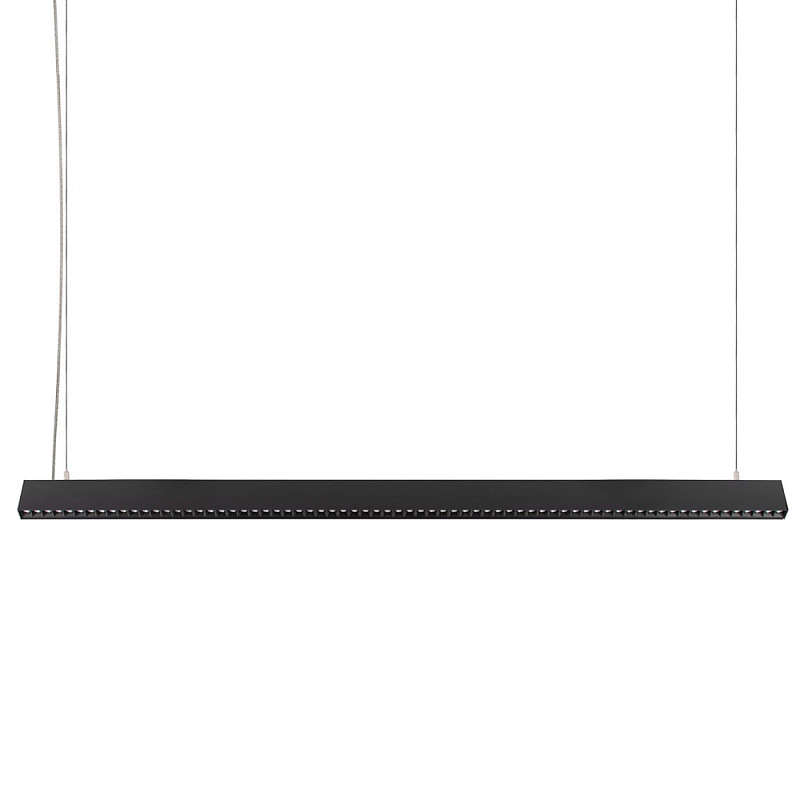 Подвесной светильник линейный металлический 120 см Louver Line Pendant Черный Белый Подвесной светильник линейный металлический 120 см Louver Line Pendant Черный Белый в Липецке | Loft Concept