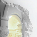 Встраиваемый в стену гипсовый светильник под покраску с колоннами и арками в античном стиле Antiquity Athena варинант исполнения - 14 | Loft Concept в Липецке