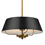 Подвесной светильник с конусовидным металлическим абажуром черного цвета Kichler варинант исполнения - 1 | Loft Concept в Липецке