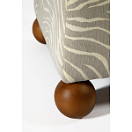 Банкетка Wakonda Gray Zebra с деревянными шариками  варинант исполнения - 5 | Loft Concept в Липецке