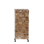 Торшер из перламутра на металлическом каркасе Indonesian Tower 2 варинант исполнения - 2 | Loft Concept в Липецке