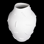 Декоративная ваза белая керамическая с абстрактным объемным декором Molecule Collection варинант исполнения - 3 | Loft Concept в Липецке