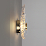 Бра с рельефным волнообразным стеклянным плафоном и вставкой из мрамора Liquid Stone варинант исполнения - 2 | Loft Concept в Липецке