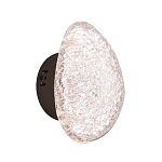 Бра с прозрачным рельефным плафоном на черном металлическом основании Iona варинант исполнения - 1 | Loft Concept в Липецке