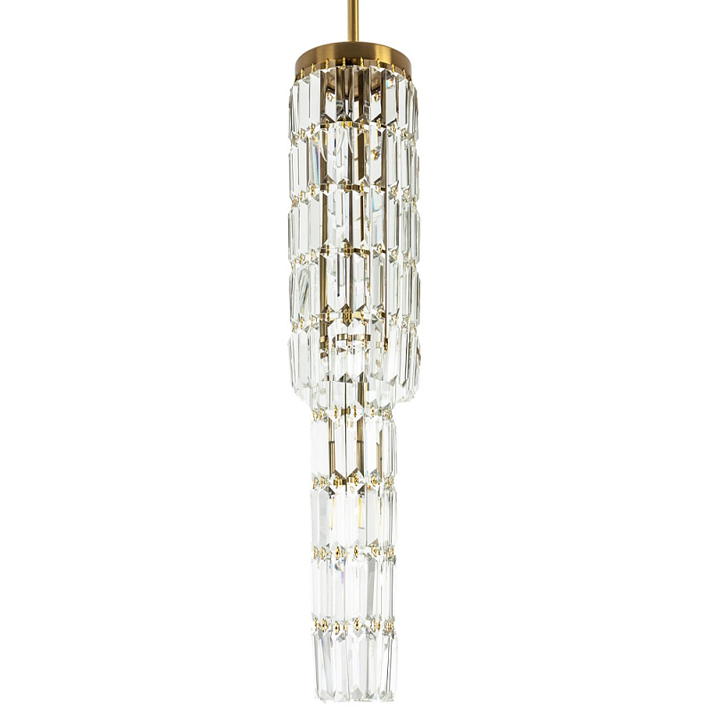 Многоярусная люстра с прямоугольными хрустальными подвесками Allard Crystal Chandelier 3 Прозрачное Стекло Латунь Многоярусная люстра с прямоугольными хрустальными подвесками Allard Crystal Chandelier 3 Прозрачное Стекло Латунь в Липецке | Loft Concept