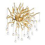 Бра с лучеобразным основанием и подвесками из прозрачного стекла в виде длинных капель Droplet Chandelier варинант исполнения - 3 | Loft Concept в Липецке