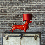 Настольная лампа COLLECTION OF DOGS с абажуром Такса варинант исполнения - 2 | Loft Concept в Липецке