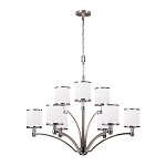 Люстра с белыми стеклянными плафонами в форме цилиндра Feiss варинант исполнения - 6 | Loft Concept в Липецке