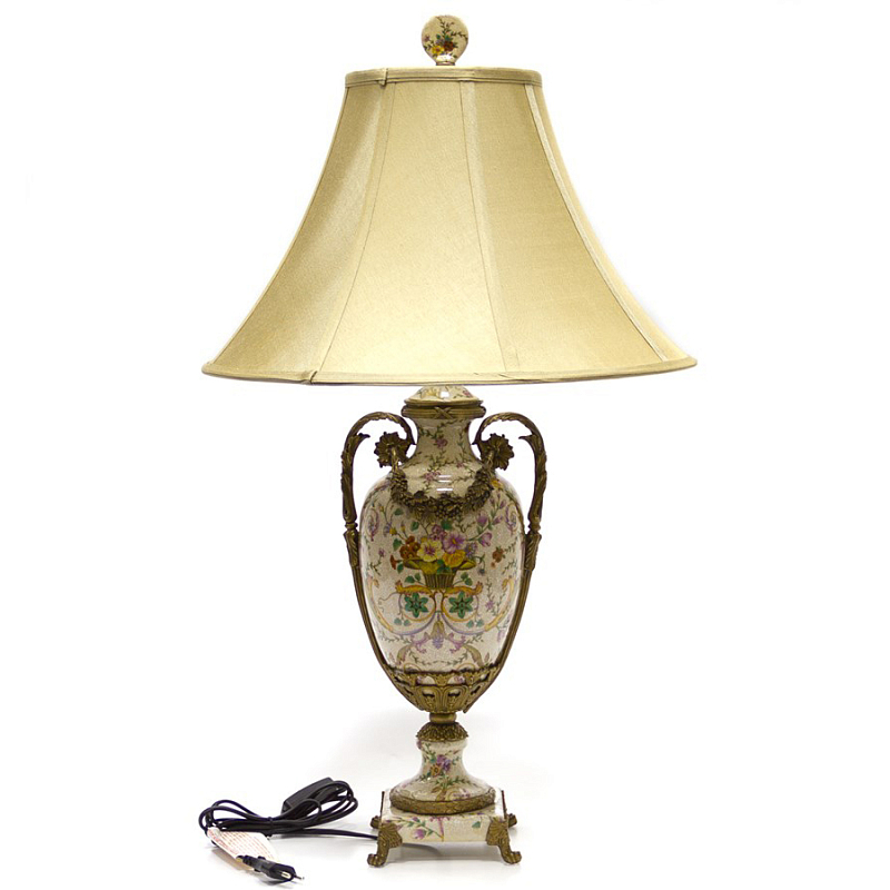 Настольная лампа Flower Wreath Lamp Белый Бронза Бежевый в Липецке | Loft Concept 