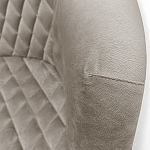 Барный стул со спинкой и мягкой обивкой с ромбами на 4-х деревянных ножках Бежевый Велюр Ava Charm варинант исполнения - 4 | Loft Concept в Липецке