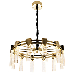 Люстра с прямоугольными хрустальными плафонами Glass Rectangles Gold Chandelier 60 варинант исполнения - 3 | Loft Concept в Липецке