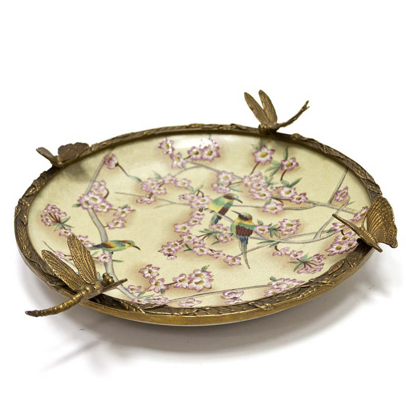 Блюдо Dragonfly Dish Бежевый Бронза Блюдо Dragonfly Dish Бежевый Бронза в Липецке | Loft Concept
