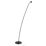Торшер с изогнутой черной металлической стойкой и цилиндрическим плафоном Davide Groppi варинант исполнения - 1 | Loft Concept в Липецке