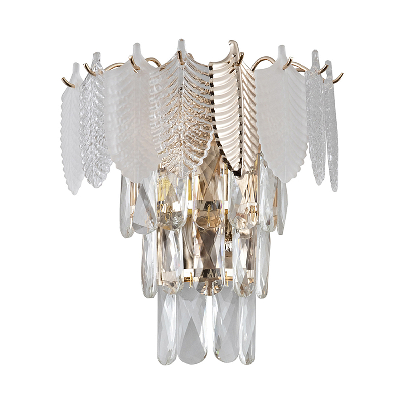 Бра Feather c Рельефным Стеклом Золотой Белый в Липецке | Loft Concept 