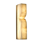 Бра с изогнутым плафоном из белого алебастра на прямоугольном основании Cryptocrystalline Stone варинант исполнения - 3 | Loft Concept в Липецке