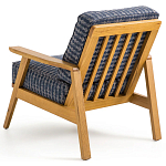 Кресло с каркасом из массива дуба Deniaud Oak Blue Print  Armchair варинант исполнения - 4 | Loft Concept в Липецке