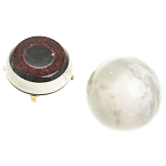 Шар декоративный на подставке из натуральных камней Змеевик и Мрамор Белый Natural Stone Spheres 10.5 см варинант исполнения - 2 | Loft Concept в Липецке