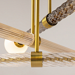 Люстра со стеклянными вставками Helios варинант исполнения - 4 | Loft Concept в Липецке