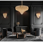 Люстра с каскадом из прозрачного хрусталя Constant Sparks варинант исполнения - 16 | Loft Concept в Липецке