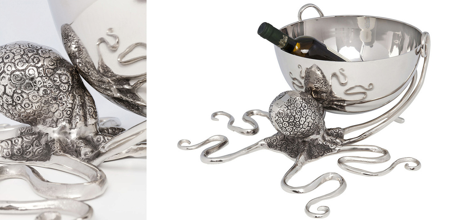 Ведёрко для вина Chrome Octopus Ведёрко для вина Chrome Octopus - Loft-Concept в Липецке