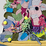 Ковер разноцветный из джинсовой одежды и армейских палаток Upcycling варинант исполнения - 3 | Loft Concept в Липецке