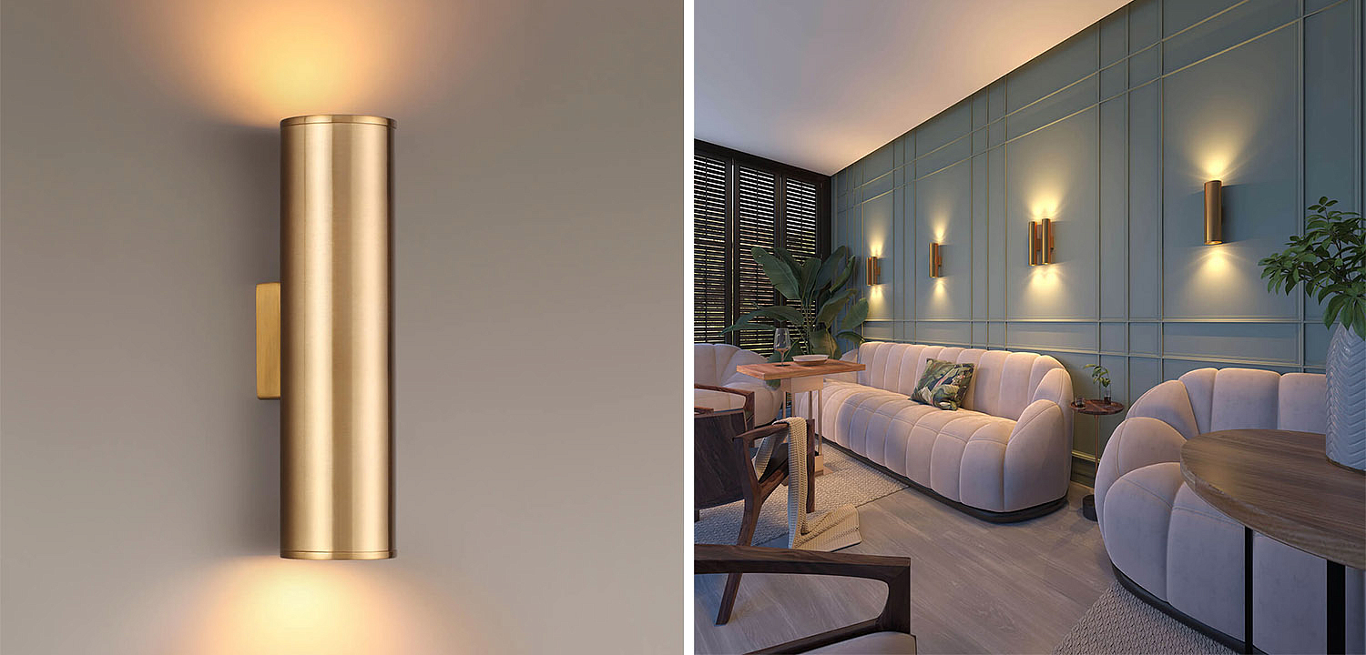 Бра Derk Trumpet tube Wall lamp Gold Бра Derk Trumpet tube Wall lamp Gold - Loft-Concept в Липецке