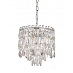 Люстра круглая с хрустальными подвесками на серебряном каркасе Roul Crystal Light варинант исполнения - 11 | Loft Concept в Липецке