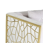 Кресло велюровое серое с фактурным каркасом золотистого цвета Best Traits варинант исполнения - 2 | Loft Concept в Липецке