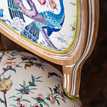 Стул из массива бука с изображением птиц и цветов Beige Green Chinoiserie Garden Chair варинант исполнения - 3 | Loft Concept в Липецке