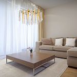 Люстра подвесная золотого цвета с разветвленными ветвями и прозрачными стеклянными подвесками Droplet Chandelier варинант исполнения - 12 | Loft Concept в Липецке